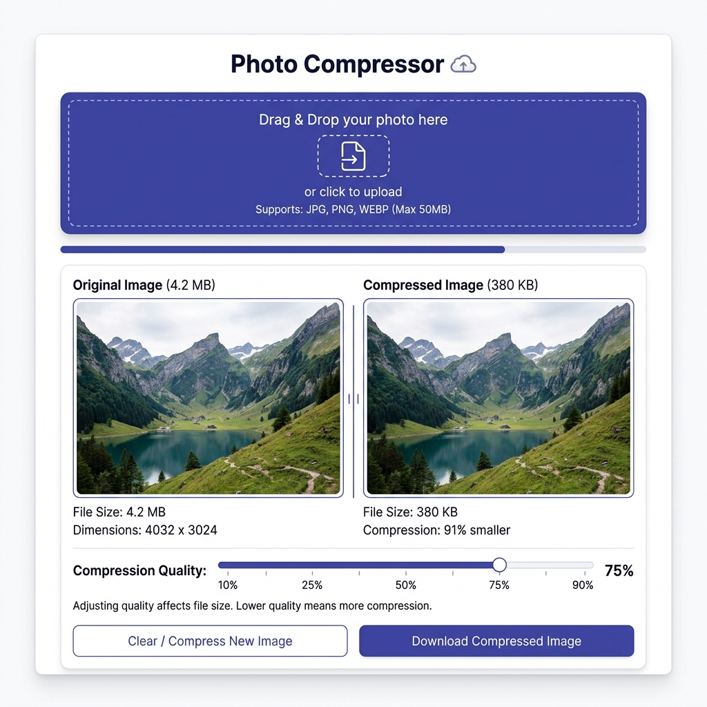 Photo Compressor Preview